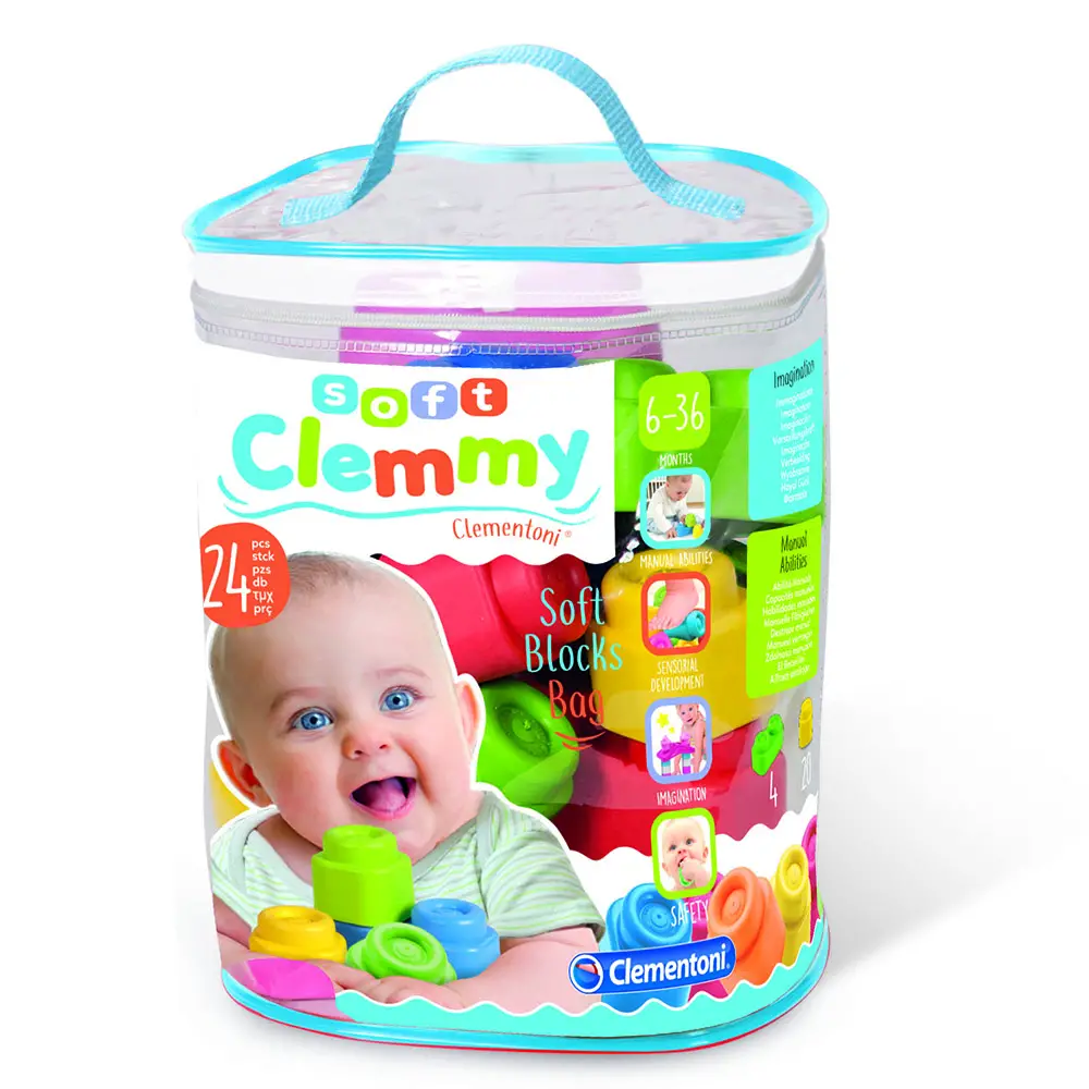 Clementoni Clemmy Baby Sacca 24 Mattoncini 1 Clementoni Clemmy Baby Sacca 24 Mattoncini