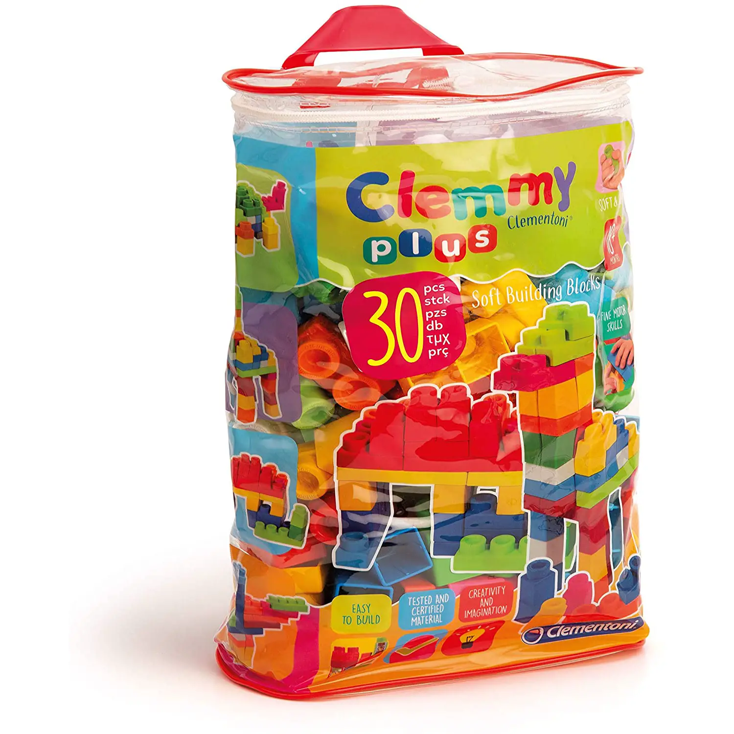 Clemmy Plus Sacca 30 Mattoncini Multicolore Clementoni 14879 1 Clemmy Plus Sacca 30 Mattoncini Multicolore Clementoni 14879