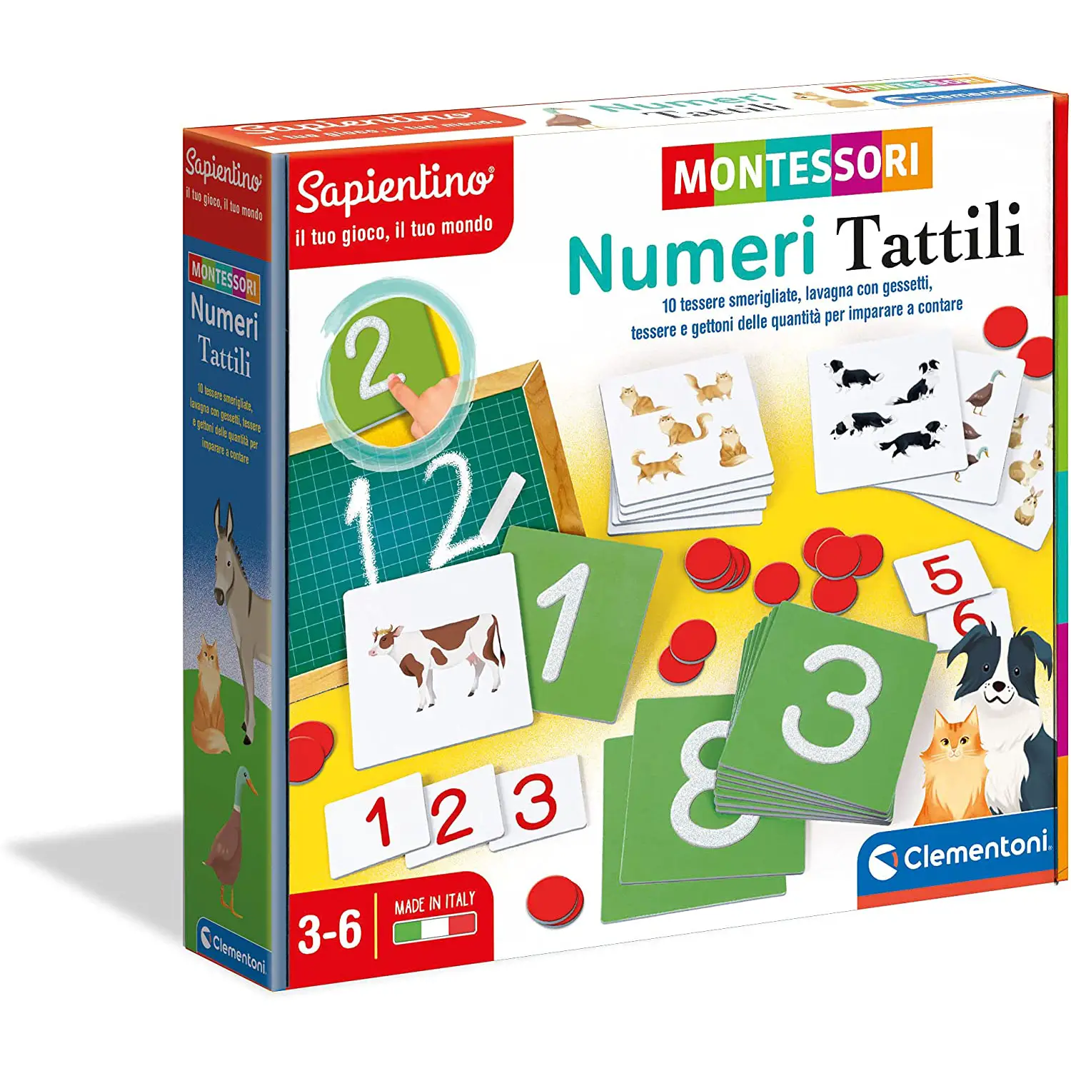 Montessori Numeri Tattili Clementoni 16391 1 Montessori Numeri Tattili Clementoni 16391