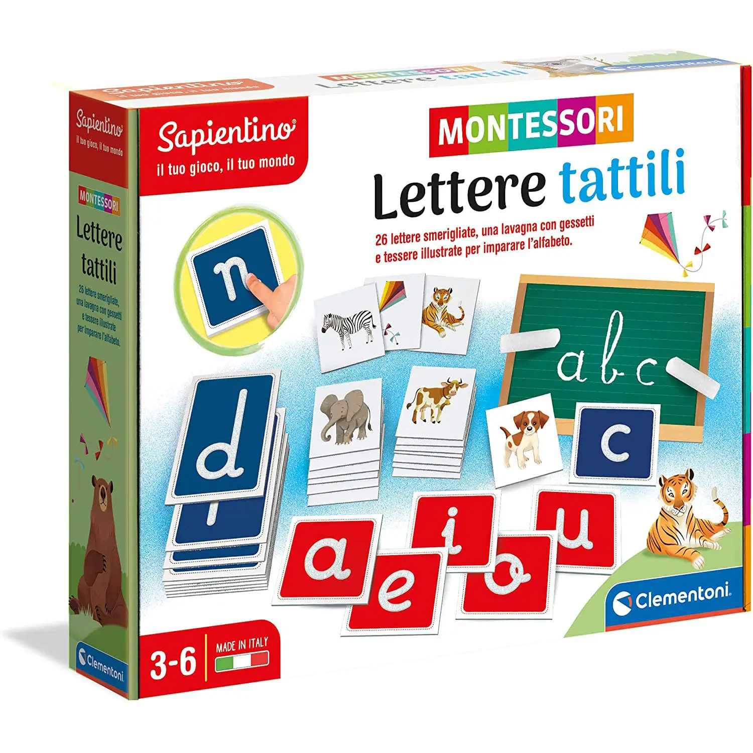 Clementoni Montessori Lettere Tattili 1 Clementoni Montessori Lettere Tattili