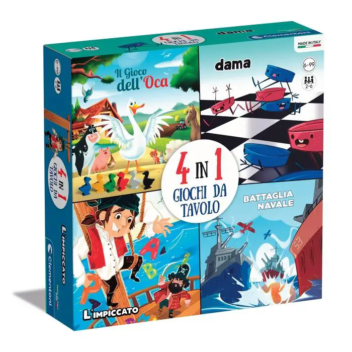 Clementoni 4 In 1 Giochi Da Tavolo 1 Clementoni 4 In 1 Giochi Da Tavolo