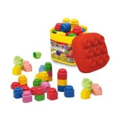 Clementoni Giocattolo Secchiello Con Cubi Mattoncini Morbidi 9M+